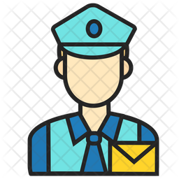 Postman Icon - Download in Colored Outline Style