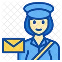 Postman Woman Occupation Female Delivery Icon