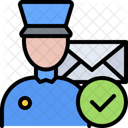Postman Icon - Download in Colored Outline Style