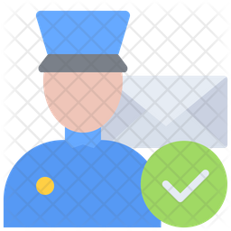 Postman Icon - Download in Flat Style