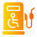 Posto De Gasolina Sinal De Deficiente Acessibilidade Ícone