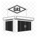 Loja de conveniência em posto de gasolina  Ícone