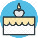 Postre Pastel Vela Icon