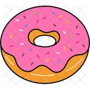 Postre de donut de fresa  Icon