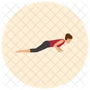 Chaturange Yoga Pose Icono