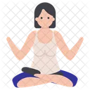 Ejercicio Yoga Meditacion Icono