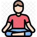 Postura De Yoga Relajarse Quedarse En Casa Icon