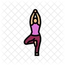 Arbol Postura Vrksasana Icono