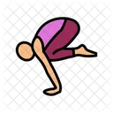 Postura Del Cuervo Bakasana Icono
