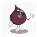 Pose Del Pulgar De La Mascota Del Logotipo De La Higuera Icono