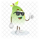 Pose Del Pulgar De La Mascota Del Logotipo De Mango Icono
