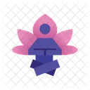 Posture Du Lotus Yoga Meditation Icon