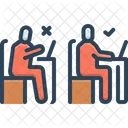 Posture Of Sitting Positions Ergonomic Icon