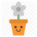 Pot De Fleur Fleur Emoji Emoticone Icône