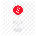 Pot Investment Money Growth Icon