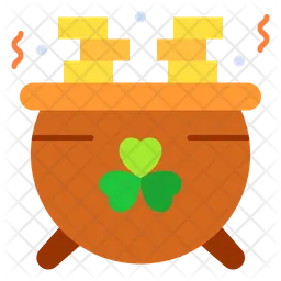 Pot Of Gold Coins  Icon