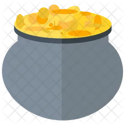 Pot of Gold Flat Icon  Icon