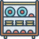 Pot Storage Rack Kitchenware Icon