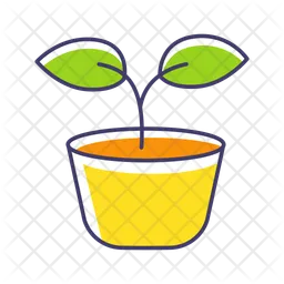 Pot with plant  Icon