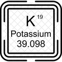Potasio Tabla Periodica Quimica Icono