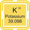 Potasio Tabla Periodica Quimica Icono