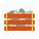 Potatoes in rustic crate  Icon