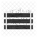 Potatoes in rustic crate  Icon