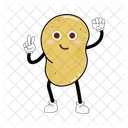 Potatoes Mascot Vegetable Character Illustration Art Icon