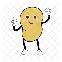 Potatoes Mascot  Icon