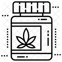 Pote de remédio para cannabis  Ícone