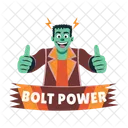 Poder Del Rayo Frankenstein Pulgares Arriba Icono