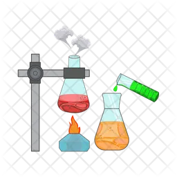Potion making with potion in bunsen burner  Icon