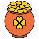 Pot Of Gold Treasure Riches Icono