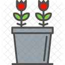 Potted Flower Plant  Icon