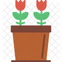 Potted Flower Plant Decoration Garden Icon