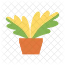 Potted Grass Decorative Plant Green Icon