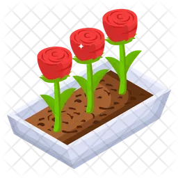 Potted Rose  Icon