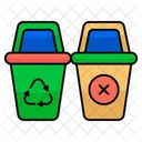 Poubelles De Recyclage Poubelles A Dechets Poubelles Icône