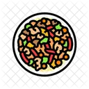Saute Frit Poulet Icône