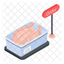 Poultry Box Chicken Packaging Raw Chicken Icon