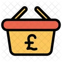 Basket Buy Pound Icon