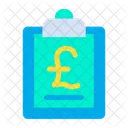 Pound Clipboard List Icon