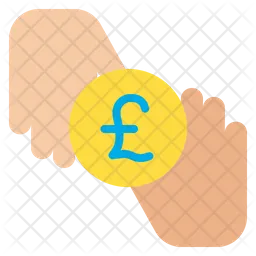 Pound Donation Coin  Icon
