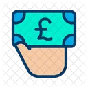 Pound Note Giving Pound Donation Icon