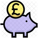 Pound Piggy Bank Piggy Bank Saving Icon