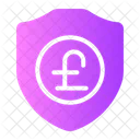 Pound Security Money Protection Financial Shield Icon