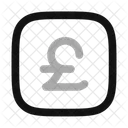 Pound Square Money Currency Icon