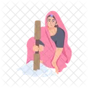 Pounding Food Girl Pounding Indian Woman 아이콘