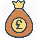 Pounds British Currency Moneybag Icon