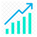 Graphique De Croissance Rapport Analyse Icône